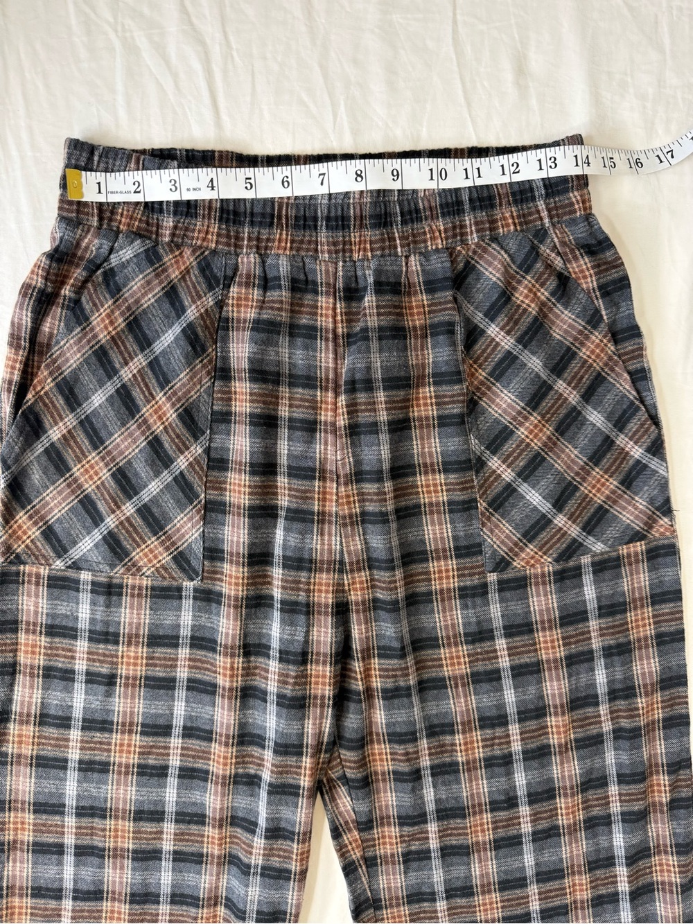 Natural Life Beckett Flannel Pants Brown Grey Plaid NWT Size M - Picture 5 of 10